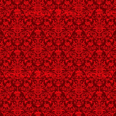 lüks kırmızı Damask süs arka plan