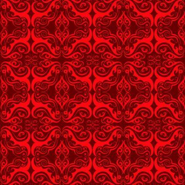 lüks kırmızı Damask süs arka plan