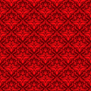 lüks kırmızı Damask süs arka plan