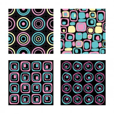 Romantik ve aşk desenleri kümesi. 