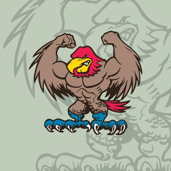 Eagle mascotte teken llustration. — Stockvector