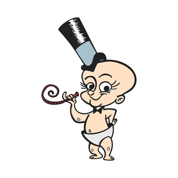 Baby Zeichentrickfiguren Illustration — Stockvektor