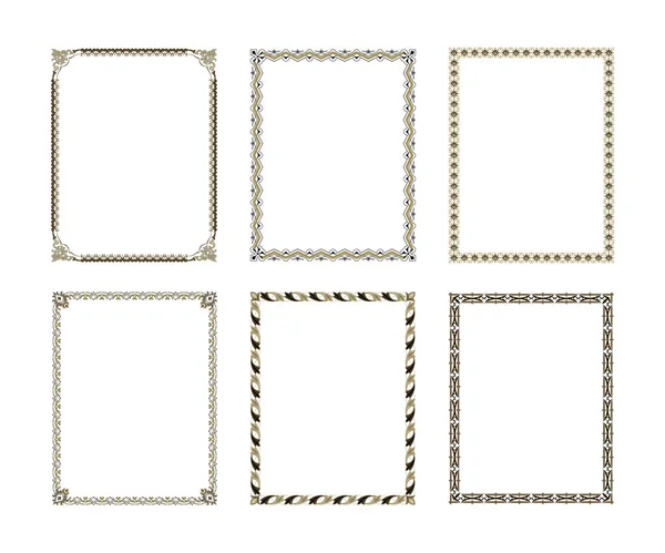 Set luxury decorative frame Illustration — Stock Vector