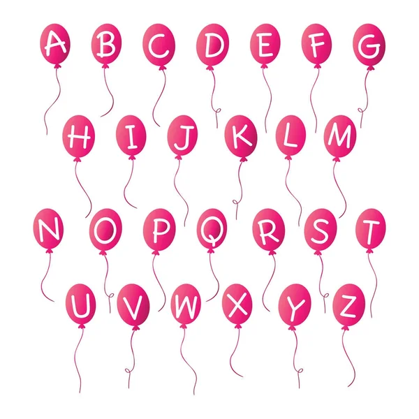 Alphabet ballon Illustration — Image vectorielle