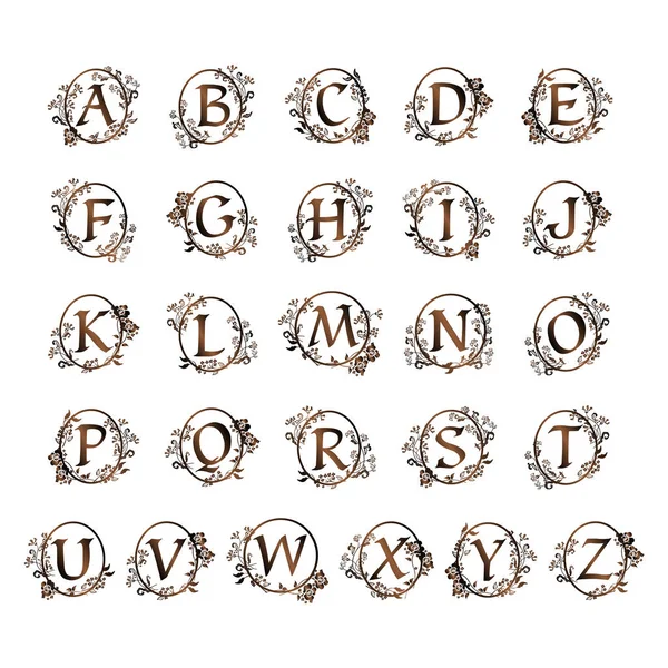 Ornamental letter alphabet  vintage  vector illustration — Stock Vector