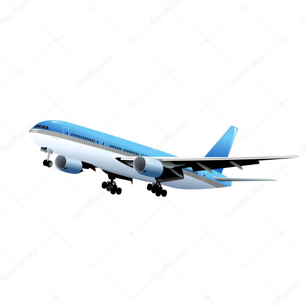 airplane isolated Illustration 