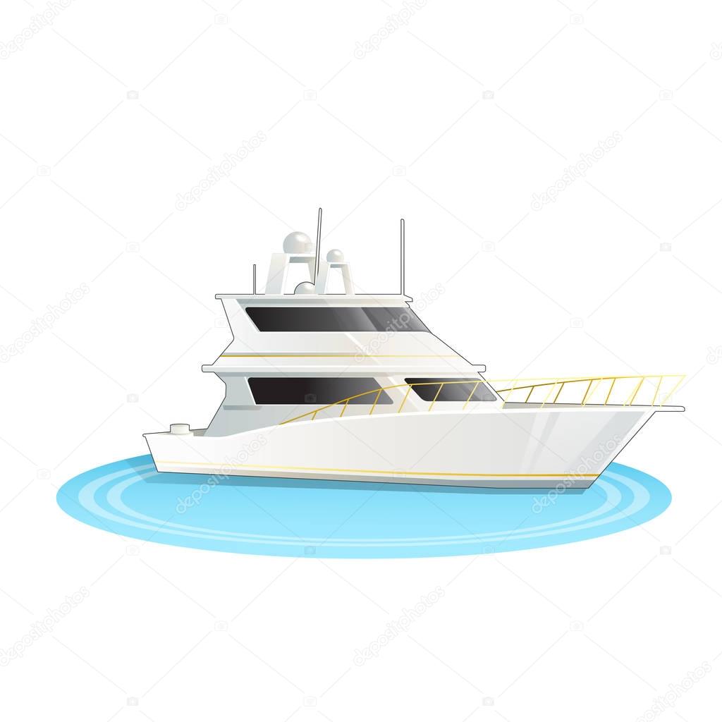  illustration of cruise ship isolated