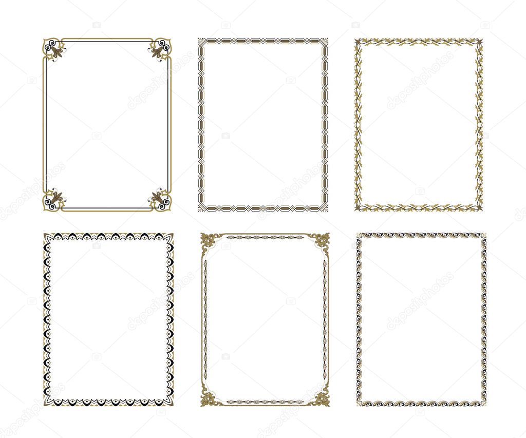 Set luxury decorative frame Illustration 