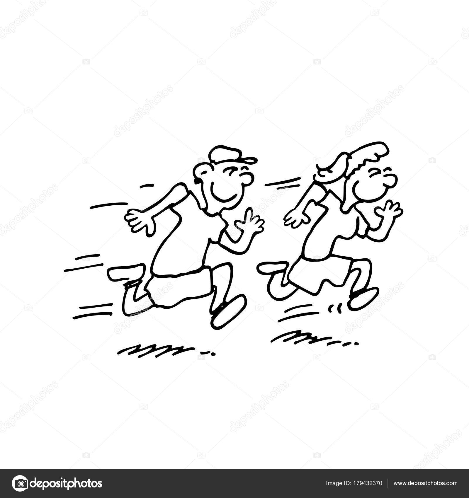 Laufen Bilder Lustig: Zeichnen mit Spaß!