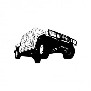 Offroad araba. Vektör çizim.