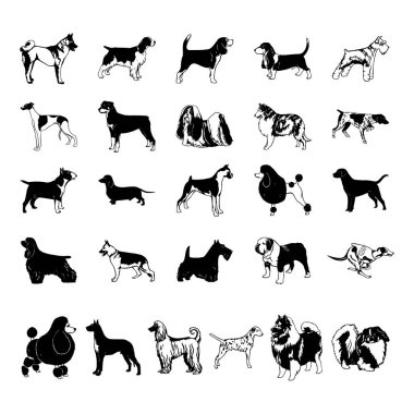 köpek küçük resim karikatür. Vektör çizim