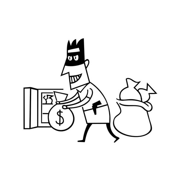 Thieves cartoon Illustration — Stock Vector
