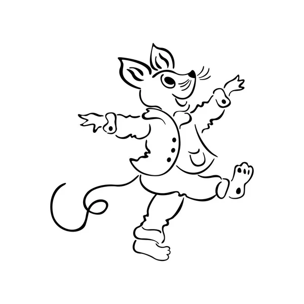 Ratones bailando dibujos animados Ilustración — Vector de stock