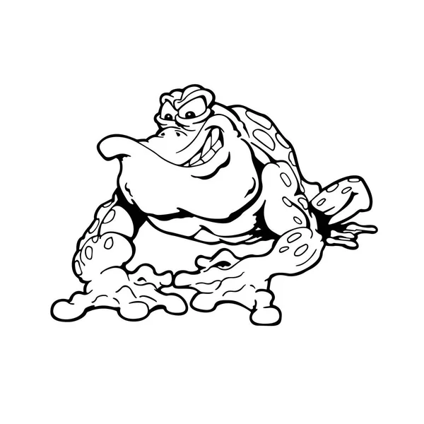 Frosch. Animal Cartoon-Figur. — Stockvektor