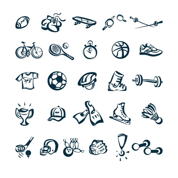 Spor çizim karikatür Icon set