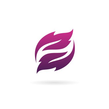 mektup z yaprak logo tasarım kavramı şablonu