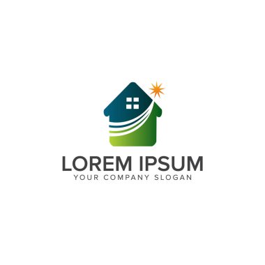 Emlak logosu, ev logo, evi logosu, özellik logosu, vektör logosu