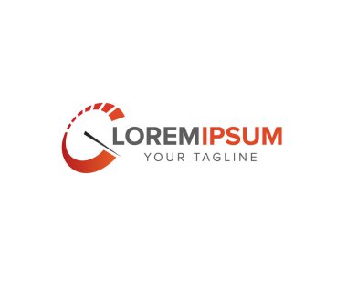 Otomotiv takometre logo tasarım şablonu