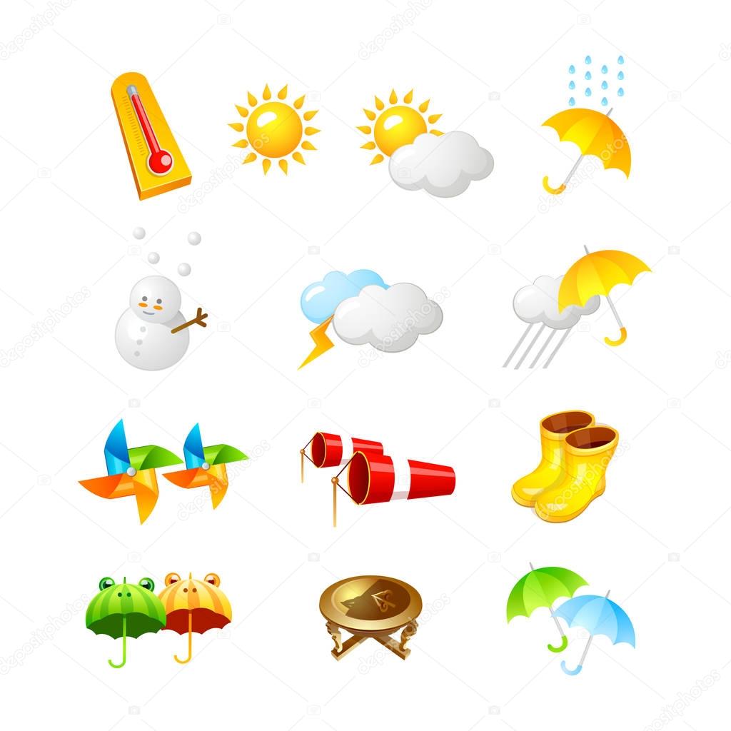 weather icon. 3D icon Vector Illustration design collection set