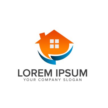 Emlak logosu. Mimari inşaat logo tasarım konsepti