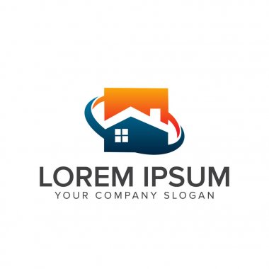 Emlak logosu. Mimari inşaat logo tasarım konsepti