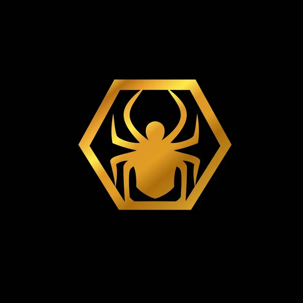 Logotipo del emblema de araña. plantilla de concepto de diseño de logotipo animal — Vector de stock