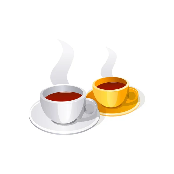 コーヒー カップ。白い背景で隔離のベクトル図 — ストックベクタ