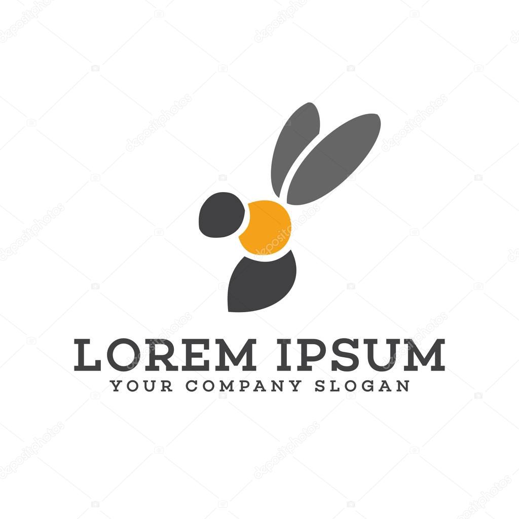 Bee logo  design concept template. fully editable vector
