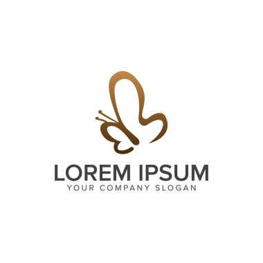 Kelebek logosunu görmeniz gerekir. Spa ve estetik kozmetik ve güzellik logo tasarım kavramı şablonu