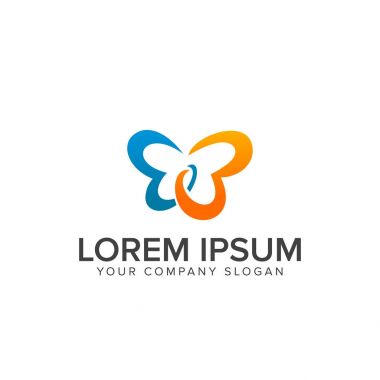 Kelebek logosunu görmeniz gerekir. Spa ve estetik kozmetik ve güzellik logo tasarım kavramı şablonu
