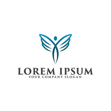 Kelebek logosunu görmeniz gerekir. Spa ve estetik kozmetik ve güzellik logo tasarım kavramı şablonu