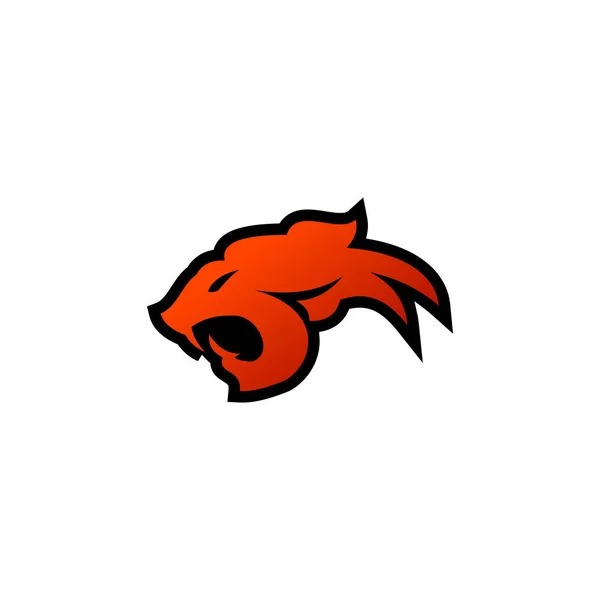 Tiger head logo design concept template — Stock Vector