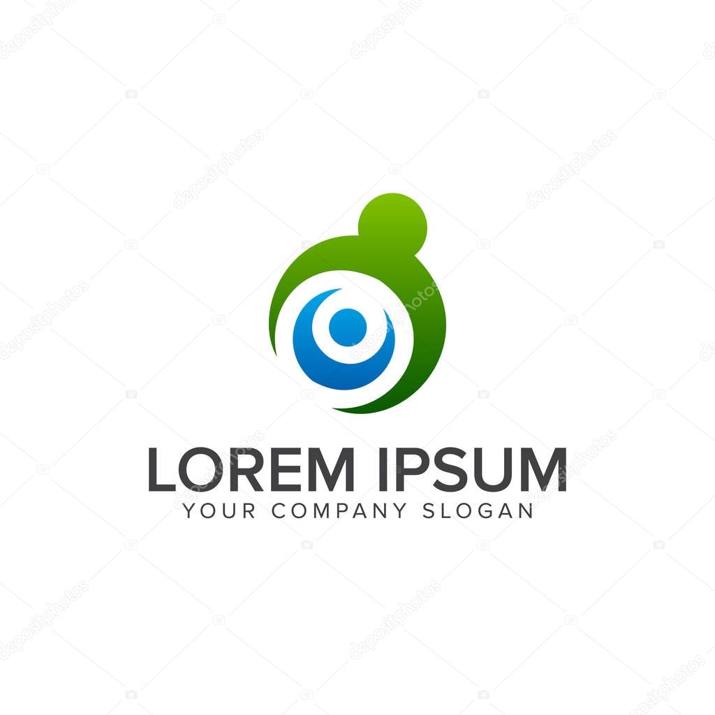 Parenting family logo design concept template. fully editable vector