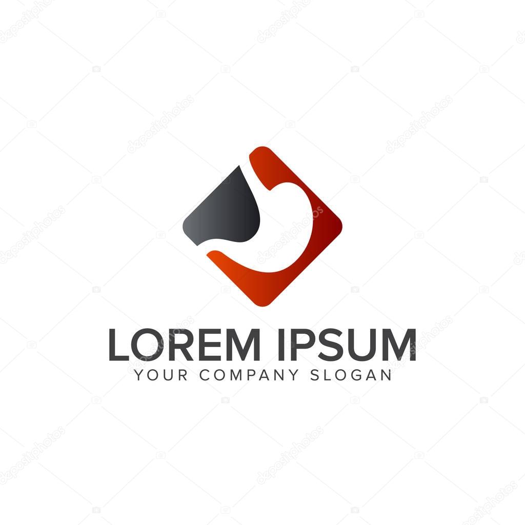 Gastric logo. Stomach logo design concept template . fully editable vector