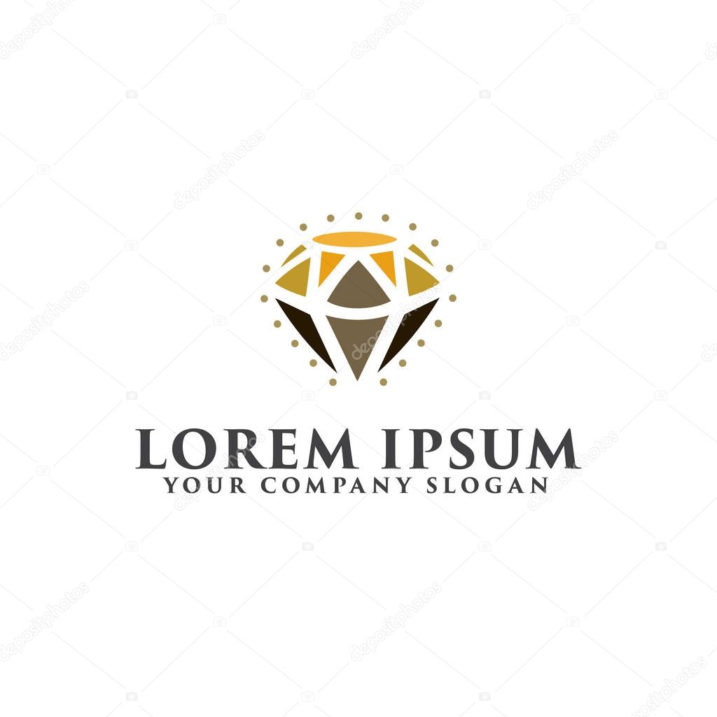 Beauty diamond logo. Jewelry Gift design concept template . fully editable vector