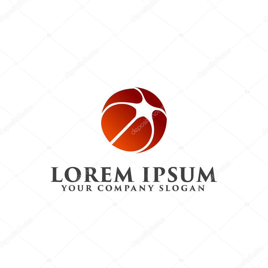 Star ball logo design concept template . fully editable vector