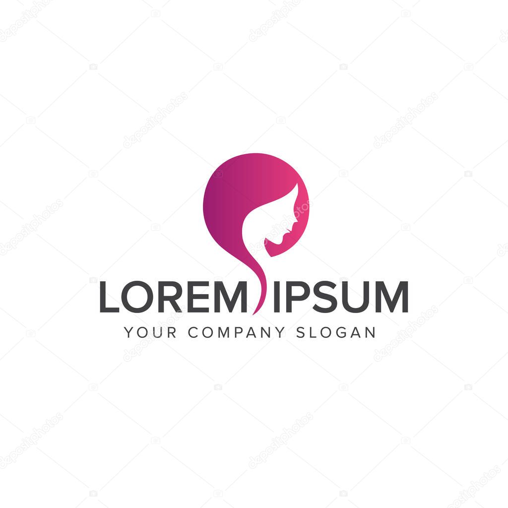 Beautiful women Logos. Spa and Esthetics Cosmetics and beauty logo design concept template . fully editable vector