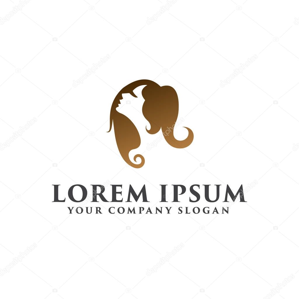 beautiful women Logos. Spa and Esthetics Cosmetics and beauty logo design concept template