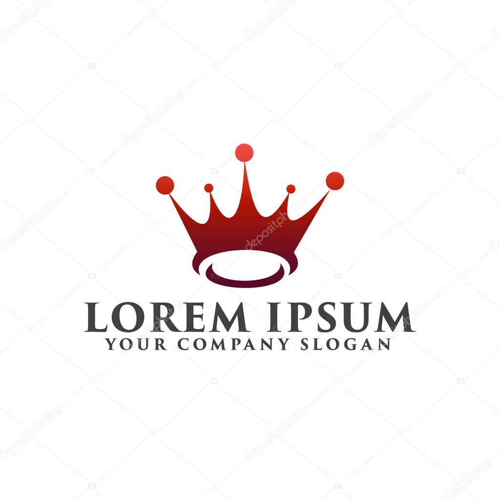 Crown logo. Gift logo design concept template . fully editable vector