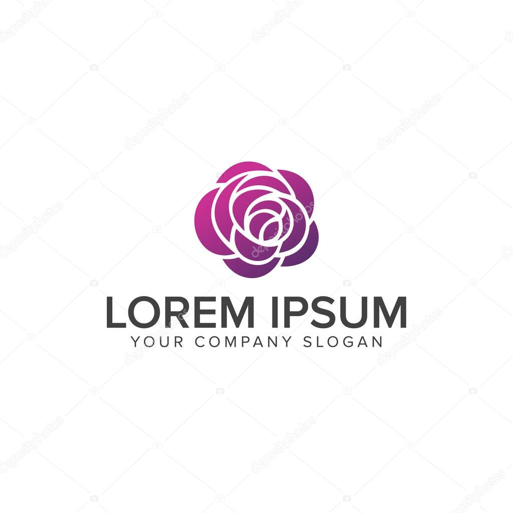 Flower logo. Spa and Esthetics logo design concept template . fully editable vector