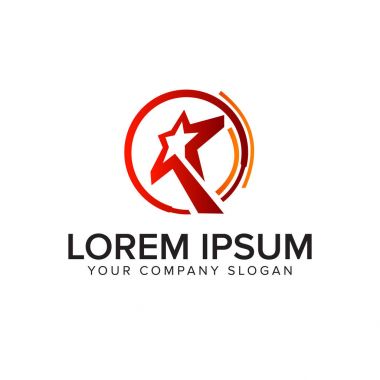 Daire tasarım kavramı şablonu yıldız logo