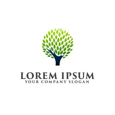 Soyut ağaç logo simge tasarım konsepti 