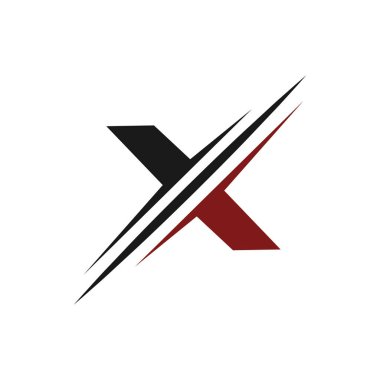 mektup logo x. dilim logo tasarım konsepti 
