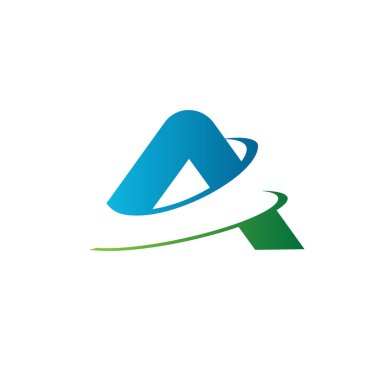 mektup bir logo. dilim logo tasarım konsepti