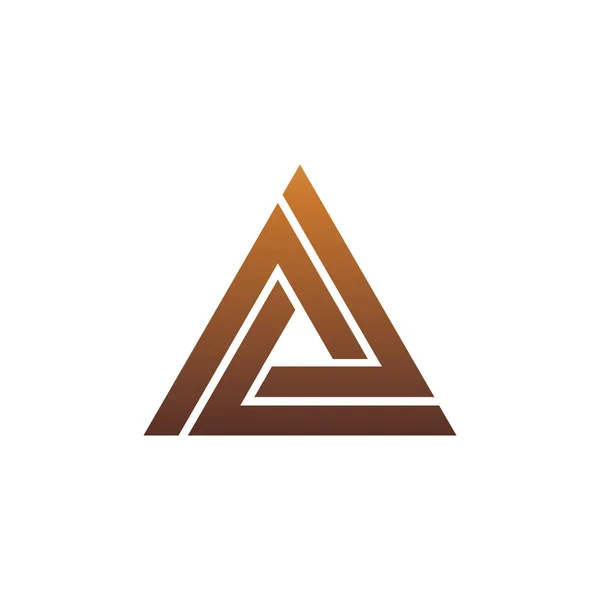 Luxury letter A logo. triangle logo design concept — Stock Vector