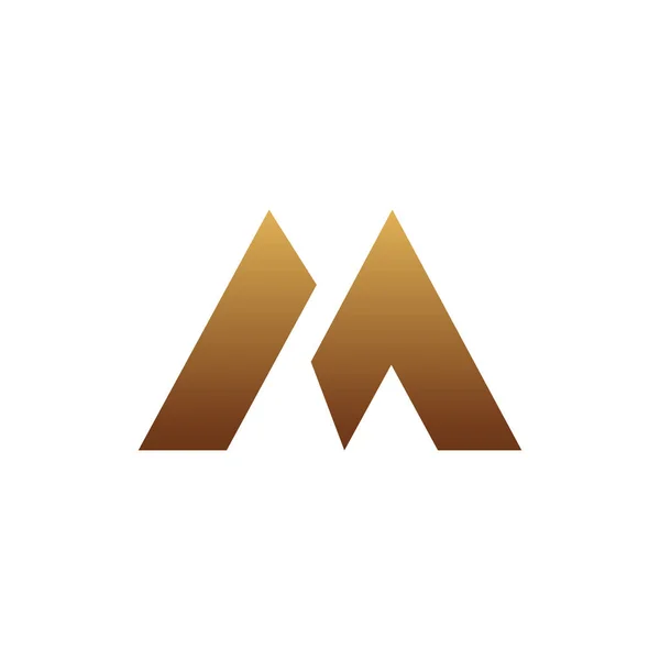 Luxus Buchstabe m Logo Design-Konzept — Stockvektor