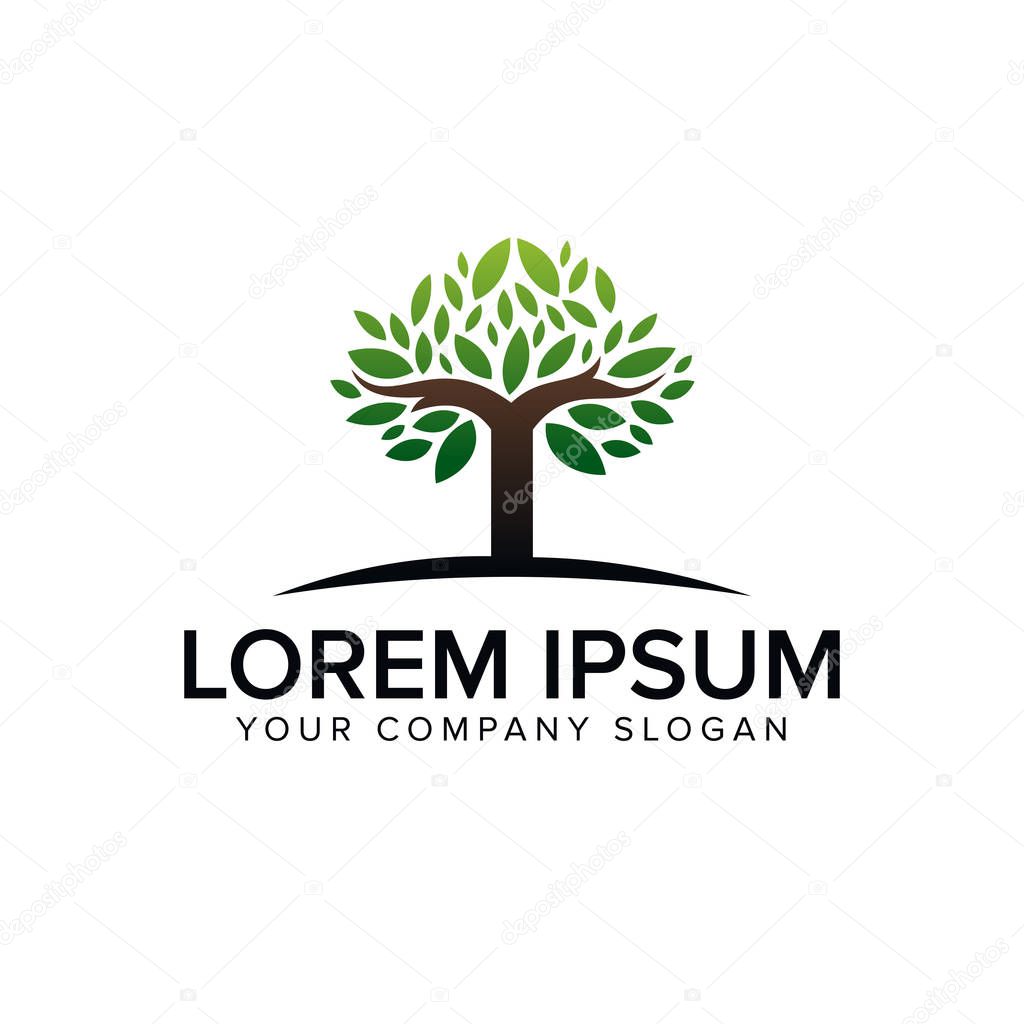 tree logo design concept template