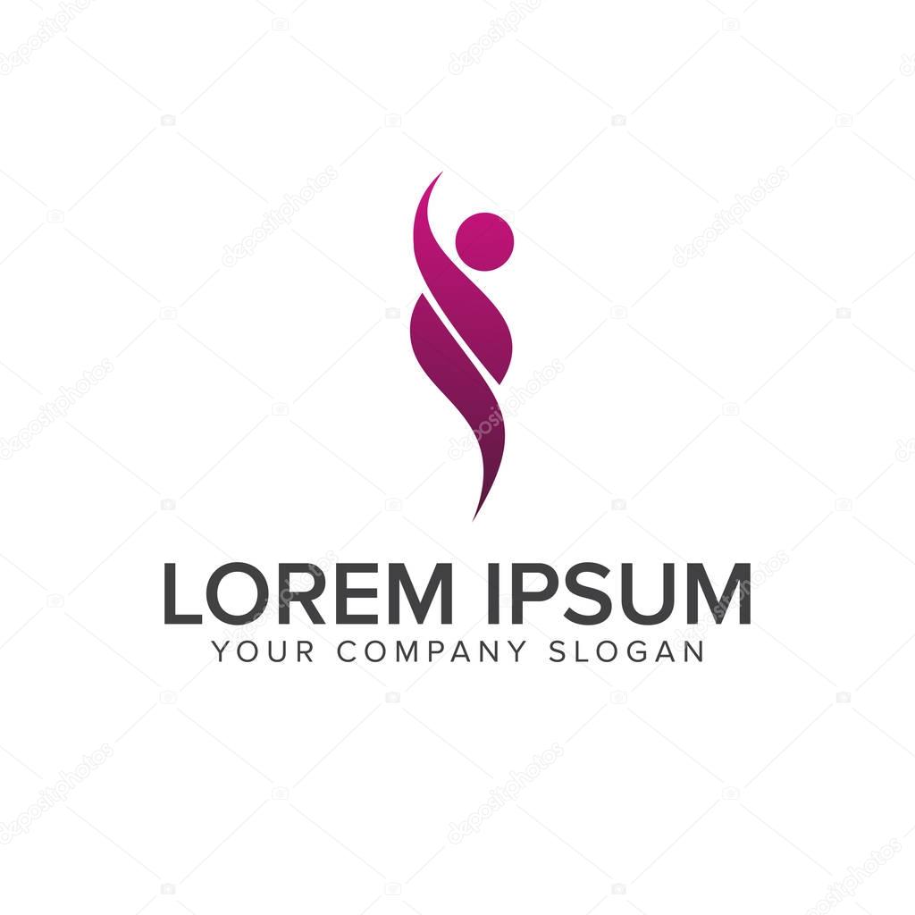 Raise people logo. activity people logo design concept template. fully editable vector