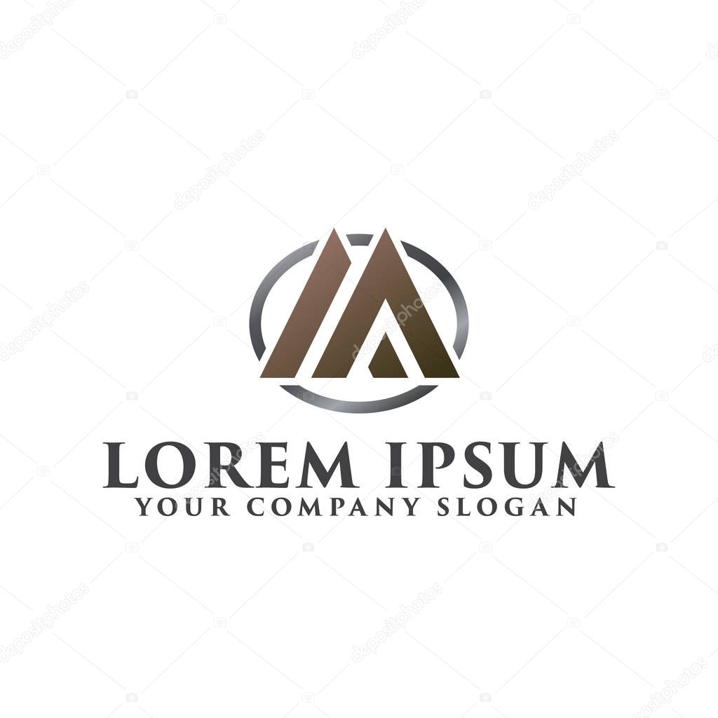 Luxury letter A,M logo design concept template. fully editable vector