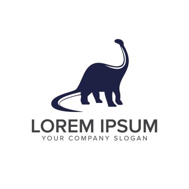 dinozor logo tasarım kavramı şablonu